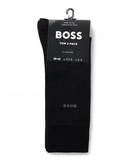 Boss Black 2-pack Regular Length Tom Mercerised Cotton Socks for men