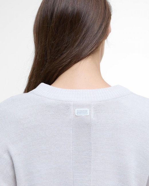 Barbour White Peyton Knitted Jumper