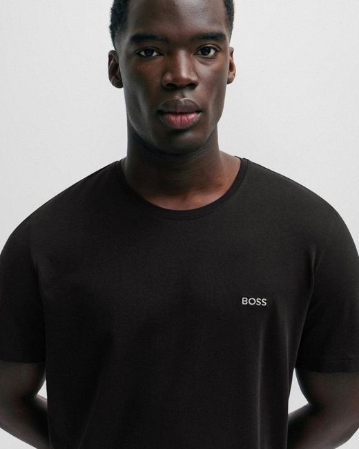 Boss Black Mix & Match Stretch-Cotton Regular Fit T-Shirt With Logo Detail Nos Size: M for men