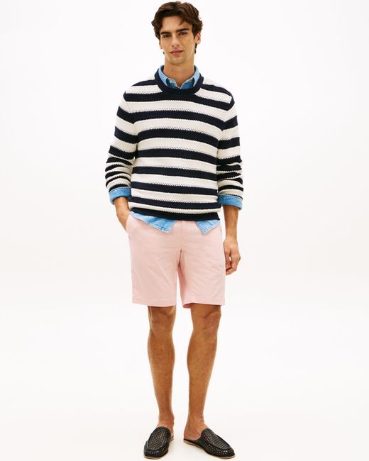 Tommy Hilfiger Pink Denton 9.5 Inch Essential Twill Shorts for men