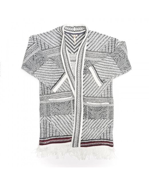 White Stuff Gray Tribe Pattern Cardi Aw17