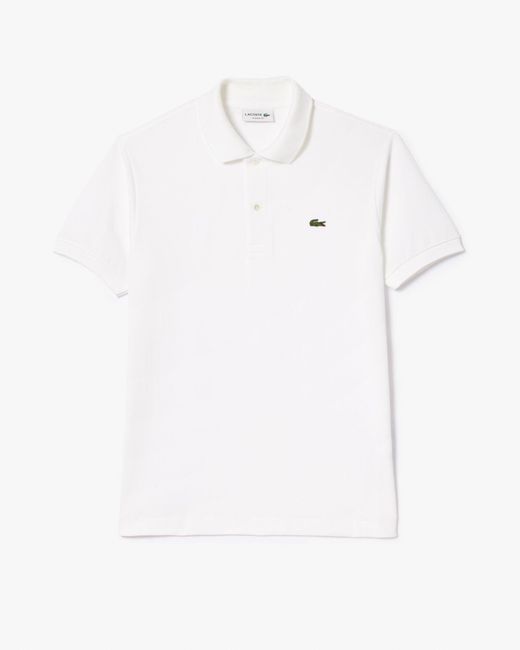 Lacoste White Classic Fit.12.12 Short Sleeve Polo Shirt for men