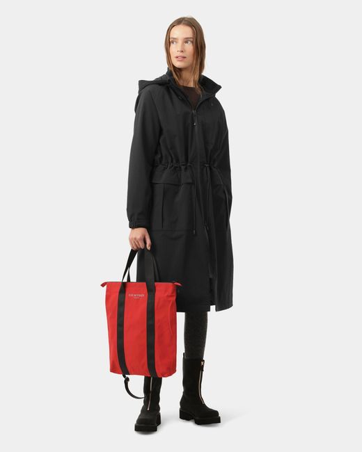 Ilse Jacobsen Black Thermal Long Parka Raincoat