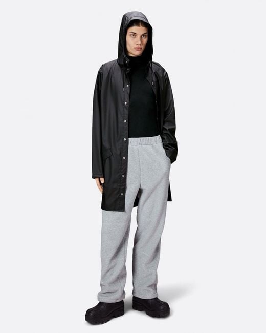 Rains Black Long Jacket