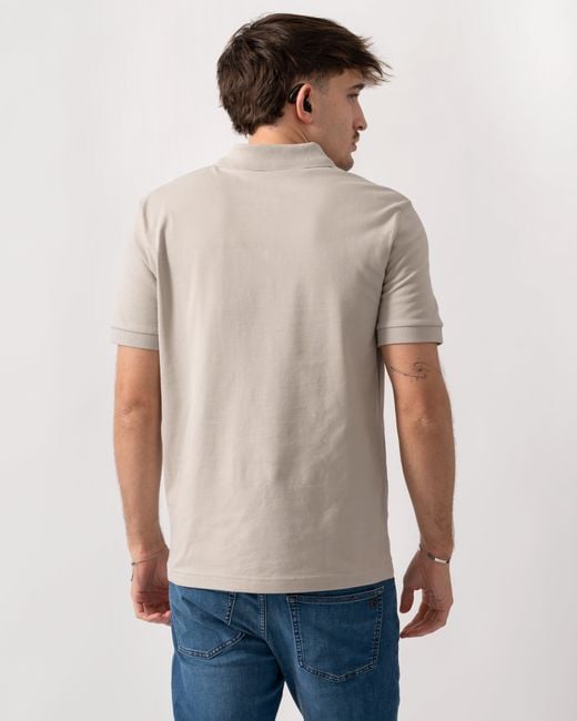 Boss Natural Passenger Stretch-Cotton Slim-Fit Polo Shirt With Logo Patch for men