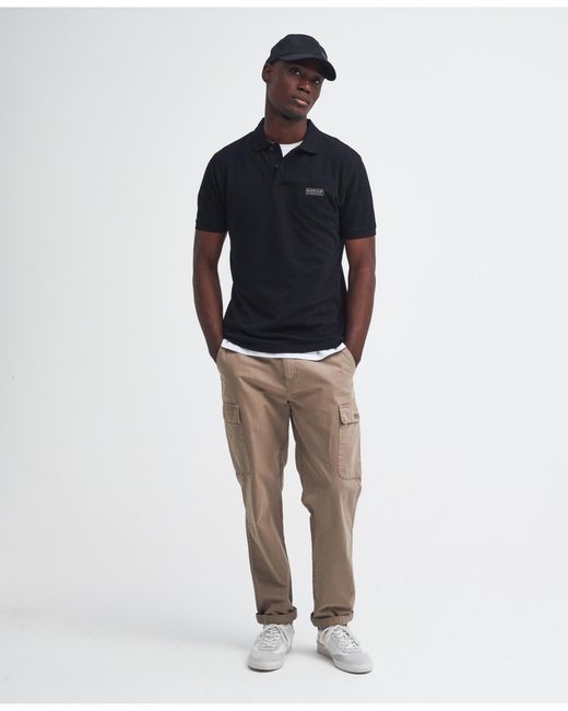 Barbour Blue Essential Short Sleeve Polo for men