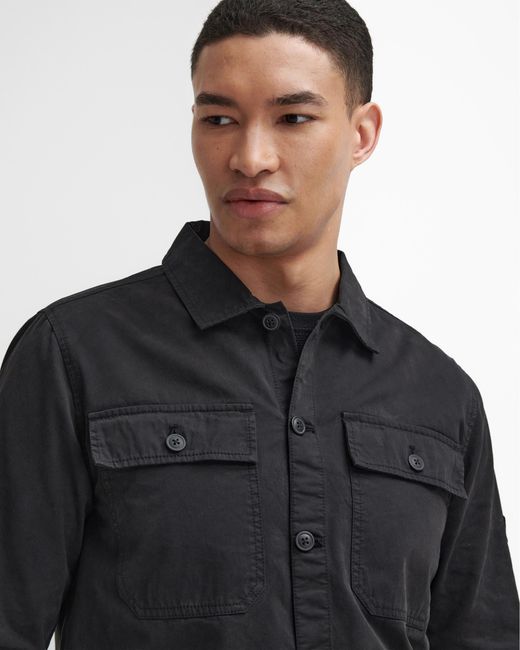 Barbour Black Arlo Overshirt for men