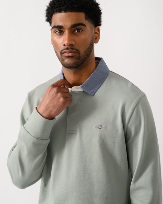 Gant Gray Regular Chambray Heavy Rugger for men