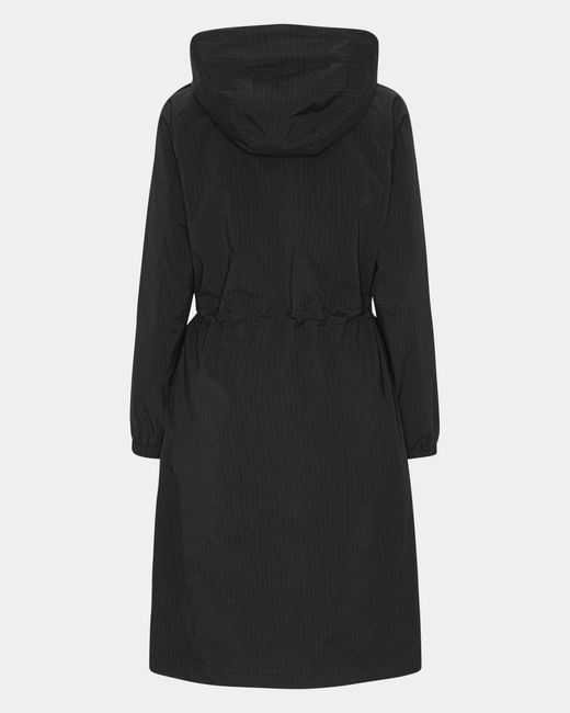 Ilse Jacobsen Black Thermal Long Parka Raincoat