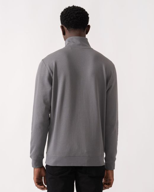 Boss Gray Zetrust 1/4 Zip Sweatshirt for men