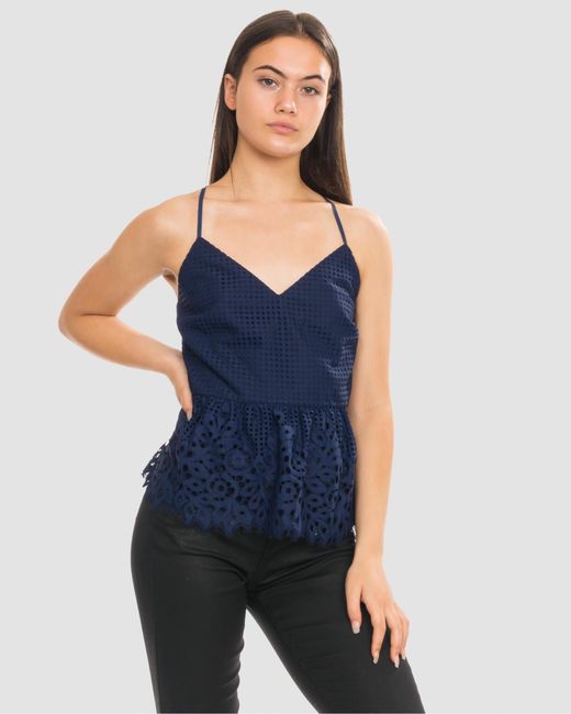 Tommy Hilfiger Blue Oc Helena Top Ss Ww0Ww25434716