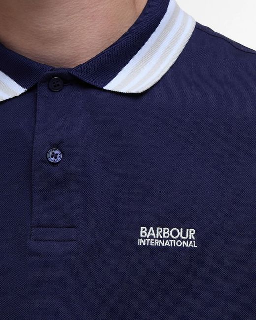 Barbour Blue Caleb Multi Polo Shirt for men