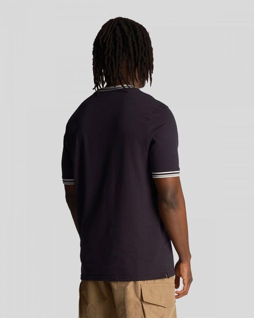 Lyle & Scott Blue Embroidered Tipped for men