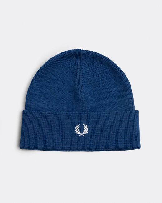 Fred Perry Black Classic Beanie for men