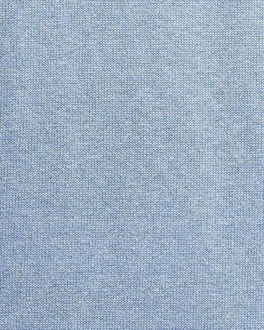 Barbour Blue Cotton Half Zip Jumper for men