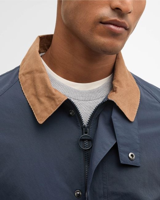 Barbour Blue Tracker Showerproof Jacket for men