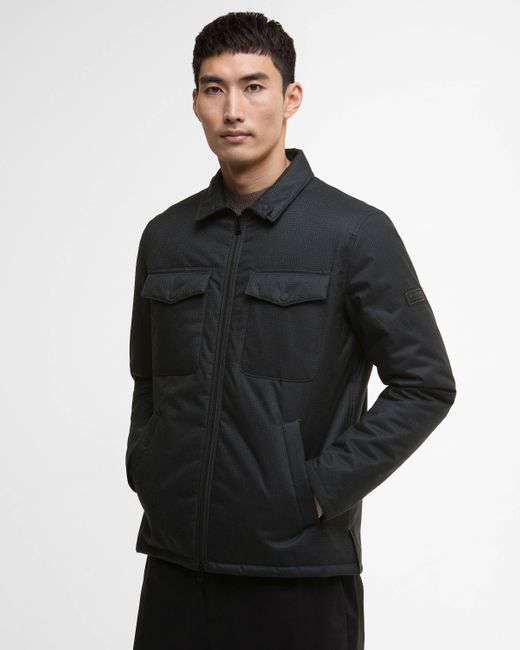 Barbour Black Check Distill Quilted Jacket for men