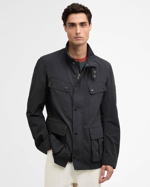 Barbour Black Modern Duke Showerproof Jacket for men