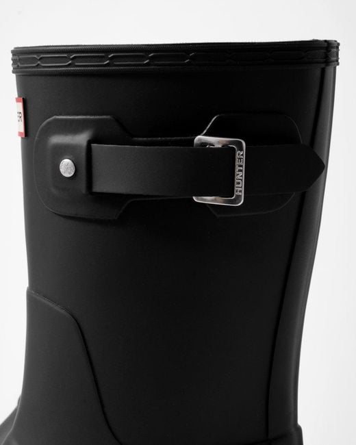 Hunter Black Original Short Wellies for men