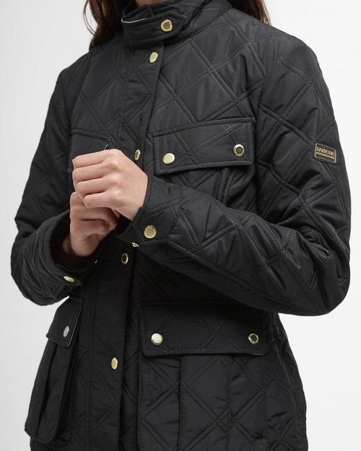 Barbour Black Halsey Quilted Jacket