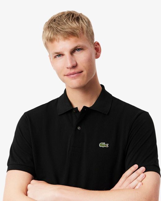 Lacoste Black Classic Fit.12.12 Short Sleeve Polo Shirt for men