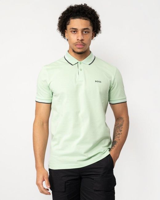Boss Green Paul Short Sleeve Polo Shirt With Contrast Tipping for men