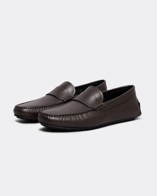 Boss Multicolor Noel Nappa-leather Driving Moccasins With Embossed Logo for men