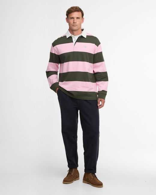 Barbour Gray Broome Rugby Shirt for men