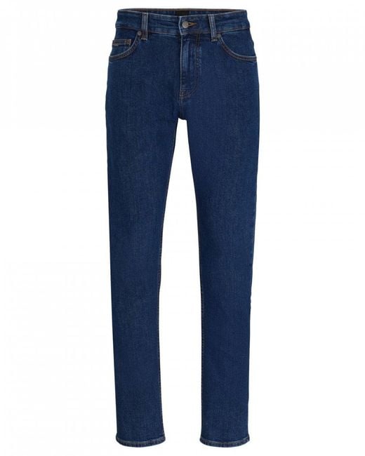 Boss Delaware Bc-c Slim Fit Comfort Stretch Blue Denim Jeans for men