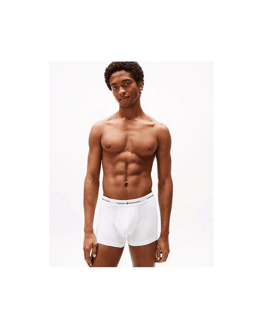 Tommy Hilfiger White 3 Pack Contrast Trunks for men