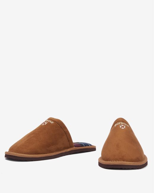 Barbour Everitt Mule Slippers in Brown for Men Lyst Canada