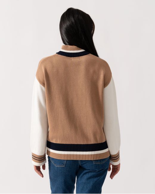 Joules Blue Varsity Zip 1/4 Zip Jumper