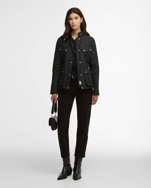 Barbour Black Halsey Quilted Jacket