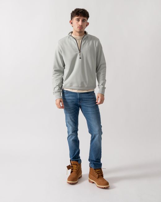 Parajumpers Gray Broad Peak 1/4 Zip Sweatshirt for men