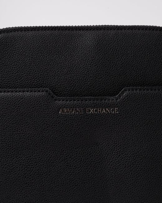 ARMANI EXCHANGE Black Slim Envelope Messenger Bag for men