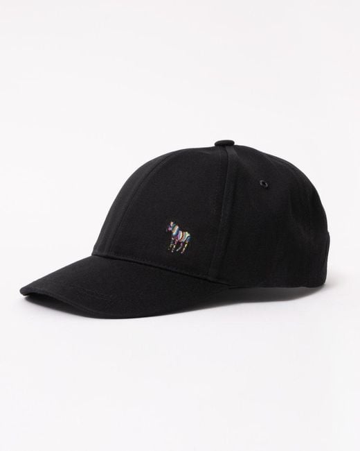 Paul Smith Black Zebra Baseball Cap for men