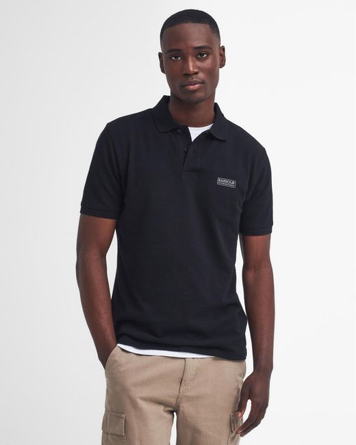 Barbour Blue Essential Short Sleeve Polo for men
