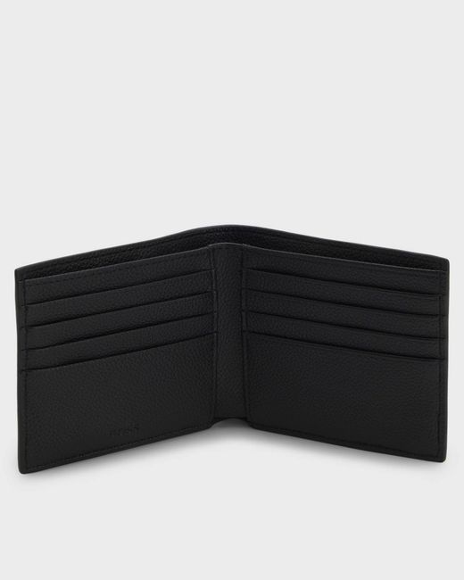 Boss Black Ray Faux-Leather Folding Wallet With Signature-Stripe Trim for men
