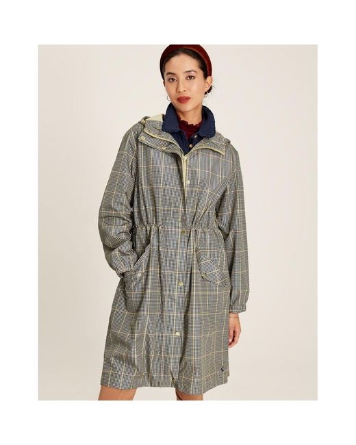 Joules Gray Holkham Packable Printed Raincoat