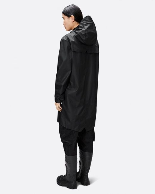 Rains Black Long Jacket