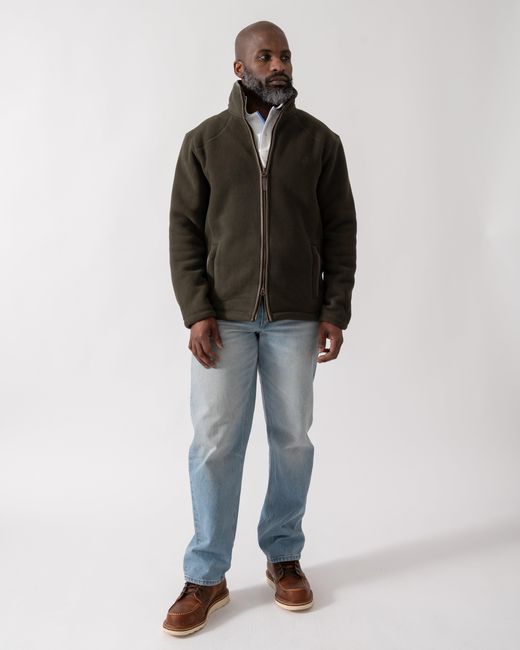 Joules Green Heritage Full Zip Fleece for men