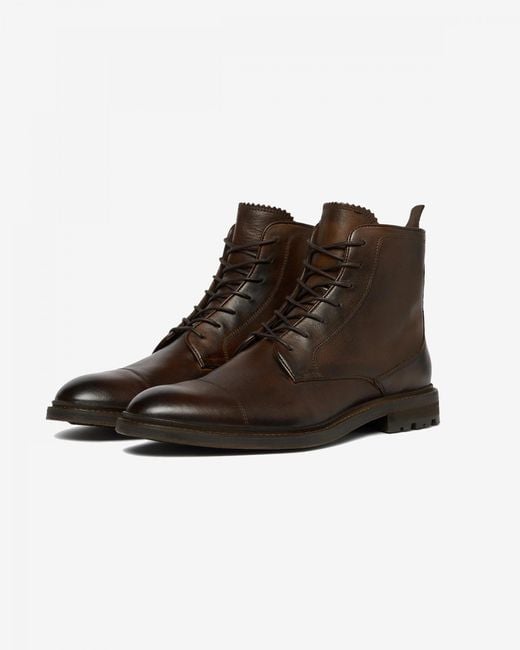 Oliver Sweeney Brown Chaves Leather Derby Boots for men