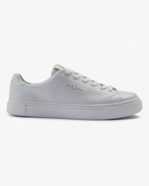 Fred Perry Gray B71 Leather Trainers for men