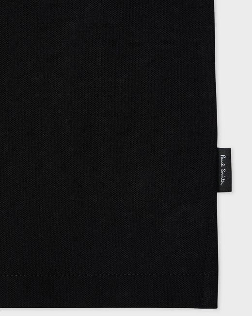 Paul Smith Black Ps Regular Fit Zip Polo Shirt for men