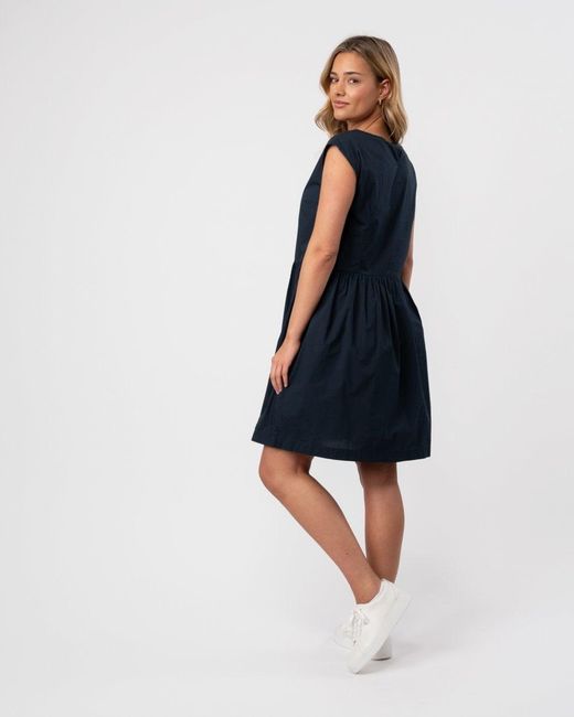 Woolrich Blue Popeline Dress Size: L