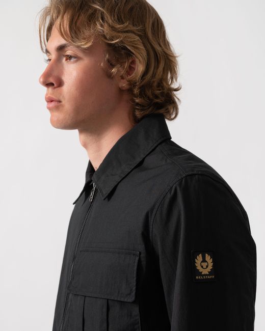 Belstaff Black Cargo Overshirt for men