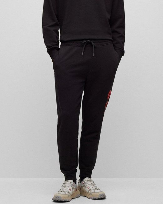 HUGO Black Dutschi Cuffed Hem Joggers Nos Size: L for men
