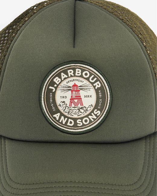Barbour Green Fulton Trucker Cap for men
