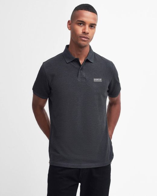 Barbour Blue Essential Short Sleeve Polo for men