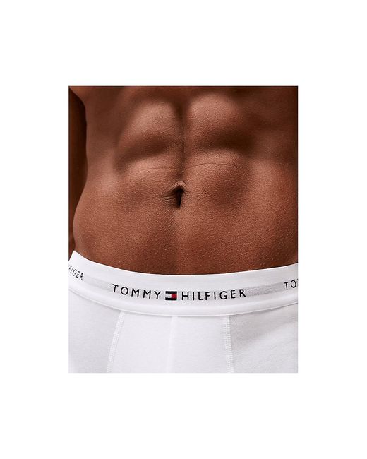 Tommy Hilfiger White 3 Pack Contrast Trunks for men